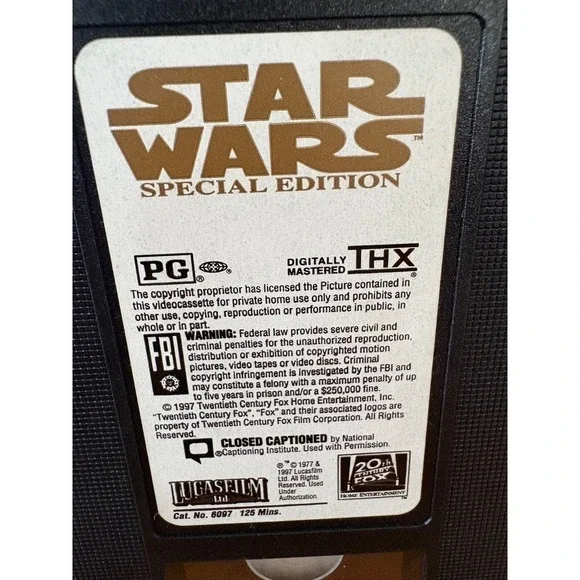 Star Wars Original Trilogy Special Edition VHS (1997) Gold Box Set THX PG Rental - Picture 10 of 16